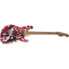 EVH Striped Series Frankenstein Frankie Maple Fingerboard Red with Black Stripes Relic