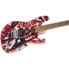 EVH Striped Series Frankenstein Frankie Maple Fingerboard Red with Black Stripes Relic