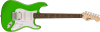 Squier Sonic Stratocaster HSS Laurel Fingerboard White Pickguard Lime Green