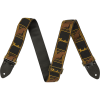 Fender Legacy Vintage Monogram Strap Black/Yellow & Brown 2