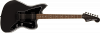 Squier FSR Affinity Series Jazzmaster Laurel Fingerboard Black Pickguard Black Hardware Matching Headstock Metallic Black
