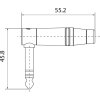 Roxtone RJ3RPP-NS-BG Wtyk typu Jack 6.3mm stereo