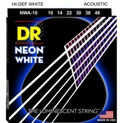 Dr Strings NWA-10 10-48 neon white struny do gitary akustycznej