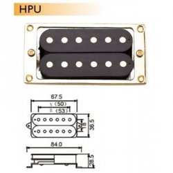 Dr.Parts HPU/B/BK/GD pickup do gitary elektrycznej