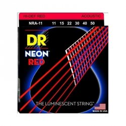 Dr Strings NRA-11 11-50 neon red struny do gitary akustycznej