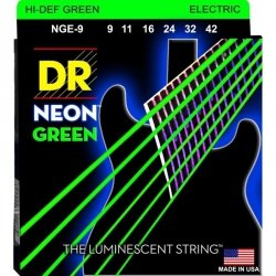 DR Strings NGE-9 Neon Green struny do gitary elektrycznej 9-42