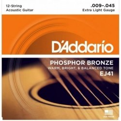 D'Addario EJ41 struny akustyczne 9-45 12-str