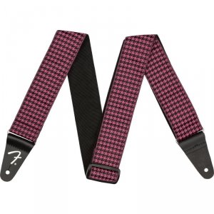 Fender Houndstooth Pink pas gitarowy