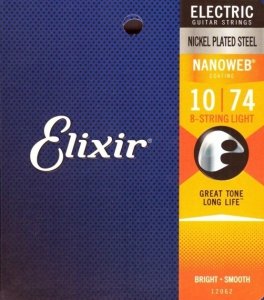 Elixir 12062 Nanoweb 10-74 struny do 8-mio strunowej elektrycznej