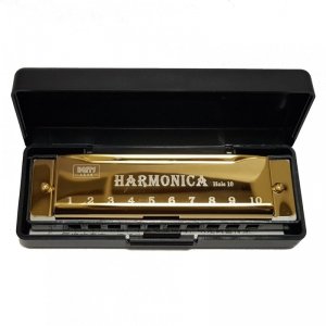 HD-10-1 harmonijka diatoniczna w kolorze złota C