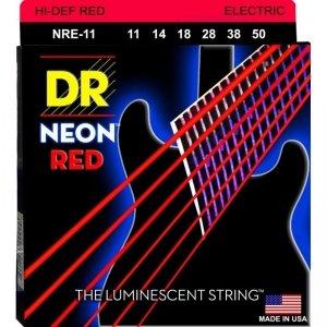 DR Strings NRE-11 Neon Red struny do gitary elektrycznej 11-50