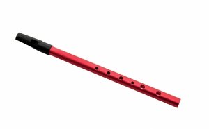 Flażolet metalowy z etui Whistle-1 czerwony