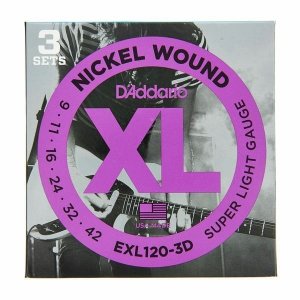 D'Addario EXL120-3D zestaw 3 kompletów strun elektrycznych