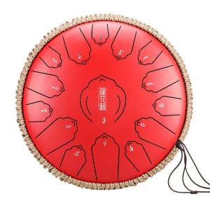 Hluru-Huashu TWL15-14 Red Tongue Drum 15 notes 14