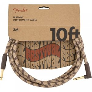 Fender Festival 099-0910-022 Hemp Brown Stripe 10' / 3m kabel instrumentalny