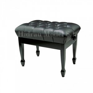 Hidrau-Model BC25 L28 ława do pianina czarny połysk, skóra