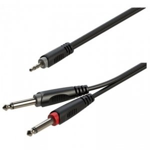 Roxtone RAYC130L6 kabel audio mini jack- 2x jack 6m