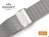 BISSET 24 mm bransoleta stalowa mesh BM102 srebrna połysk BM102-7P-24