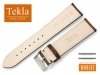 TEKLA 22 mm pasek skórzany PT05 brązowe szycie PT05-6BR-22