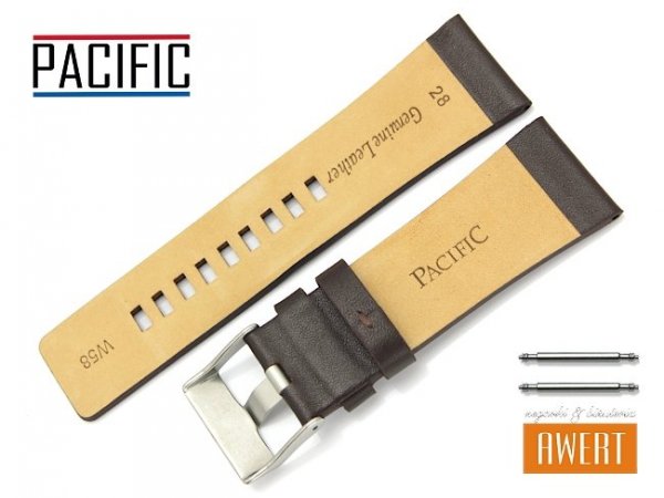 PACIFIC 28 mm pasek skórzany W58 brązowy W58-6S-28