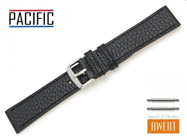 PACIFIC 22 mm pasek skórzany W92 czarny W92-1BL-22