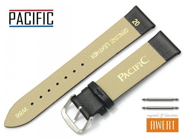 PACIFIC 20 mm pasek skórzany W86 czarny