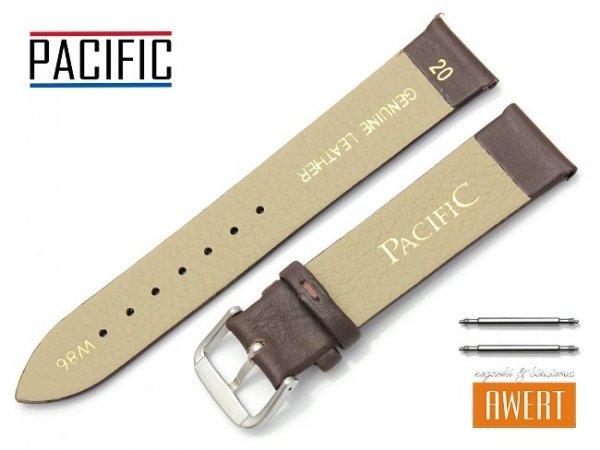 PACIFIC 20 mm pasek skórzany W86 brązowy