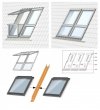 VELUX ETX WK34 Eindeckrahmen 10 cm (Rinne 10 cm) Für Kombi-Dachfenster GIU/GIL Abstand 10 cm 