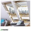 Dachfenster Fakro FPP-V U5 preSelect MAX Klapp-Schwingfenster aus Kiefernholz klar lackiert 3-fach superenergiesparend Uw=0,93 W/m²K Öffnungswinkel zwischen 0–45