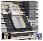 Dachluken Okpol Versa ISWX E2+ 55x78 für Nutzräume Uw=1,2 Dachausstiegsfenster aus Holz SOLID+ - Ausstiegsfenster - Dachausstieg - Dachluke - Dachfenster