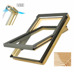 Dachfenster Fakro FTS-V U2 Schwingfenster aus Holz mit Dauerlüftung