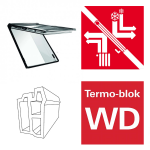 Dachfenster Roto i89G K2EF (i89G K WD) elektrisches Klapp-Schwingfenster blueTec aus Kunststoff mit Wärmedämmblock