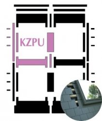 Kombi-Eindeckrahmen Okpol KZPL für flache Biberschwanzeindeckungen