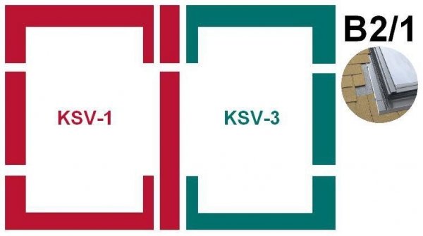 Kombi-Eindeckrahmensystem Fakro KSV B2/1 Für flache Eindeckmaterialien www.house-4u.eu