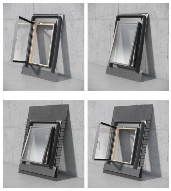 Ausstiegsfenster Rooflite 45x73 - 45x55 - 48x90 Skylight Fenstro für ungeheizte Räume, Dreh- oder Klappfenster