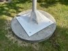 Maszt pomiarowy meteorologiczny wolnostojący 200 cm betonowa podstawa 90 kg