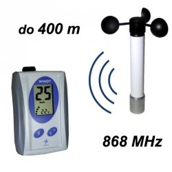 Navis WR3-B wiatromierz bezprzewodowy anemometr mechaniczny z czujnikiem temperatury