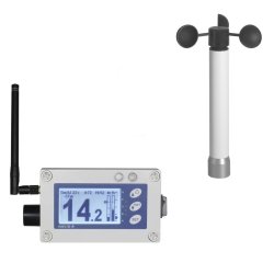 Navis W410/BAT wiatromierz sygnalizacyjny bezprzewodowy anemometr alarmowy autonomiczny alarm dźwiękowy i wizualny