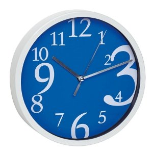 TFA 60.3034.06 zegar ścienny wskazówkowy płynąca wskazówka średnica 20 cm, niebieski