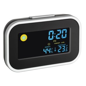 TFA 60.2015 budzik biurkowy zegar elektroniczny z termohigrometrem