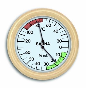 TFA 40.1006 termohigrometr do sauny czujnik temperatury i wilgotności mechaniczny duży 195 mm