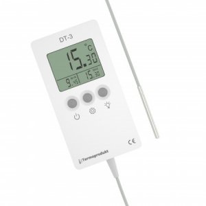 Termoprodukt DT-3 termometr laboratoryjny  min/max/alarm elektroniczny rezystancyjny Pt1000 z sondą zanurzeniową lodówkowy