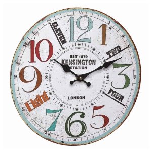 TFA 60.3045.11 zegar ścienny wskazówkowy vintage design średnica 33 cm