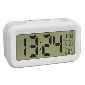 TFA 60.2018.02 LUMIO budzik biurkowy zegar elektroniczny, biały
