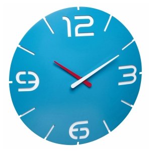 TFA 60.3536.14 zegar DCF ścienny wskazówkowy nowoczesny niebieski design  średnica 35 cm