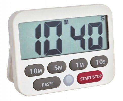 TFA 38.2038.01 minutnik elektroniczny z funkcją stopera i uchwytem magnetycznym, czarny