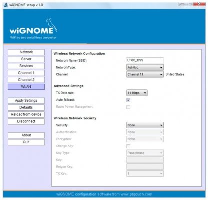 Papouch wiGNOME konwerter sygnału RS232/485 do WiFI 