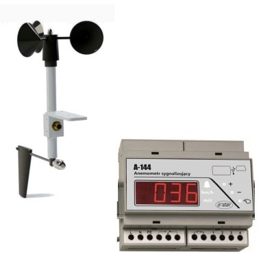  A-Ster A-144-R-VD wiatromierz sygnalizacyjny anemometr rejestrator wiatru alarmowy