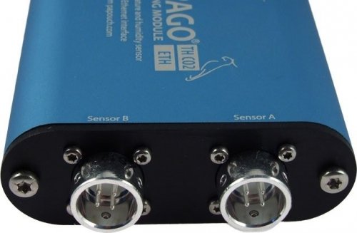 Papouch PAPAGO TH CO2 ETH moduł pomiarowy internetowy wieloparametrowy zasilanie PoE Modbus TCP, Ethernet, LAN, IP