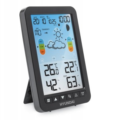 Hyundai WS 2420 – stacja meteorologiczna bezprzewodowa z czujnikiem i DCF